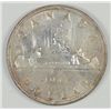 Image 1 : 1947 BLUNT 7 CANADIAN SILVER DOLLAR, MS-62