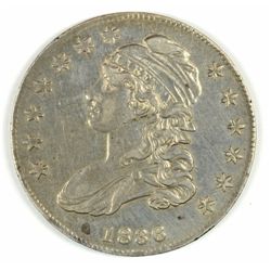 1836 BUST HALF DOLLAR, XF/AU-45 VERY NICE!!Silvertowne is rated as a top auction