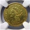 Image 2 : 1843 $2 1/2 GOLD LIBERTY NGC AU 53