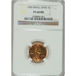 1960 ONE CENT SMALL DATE NGC PF68 RED!