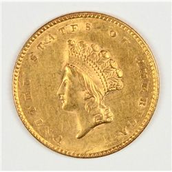 1855 T-2 GOLD DOLLAR MS61 RARE IN HIGH GRADE, VERY NICE