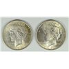 Image 1 : ( 2 ) NICE PEACE SILVER DOLLAR, 1922 AND  1923
