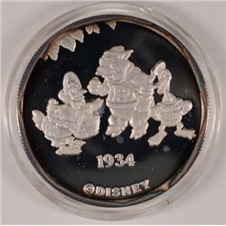 55TH ANNIVERSARY 1989 DONALD DUCK 1 OZ .999