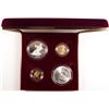 Image 1 : 1997 JACKIE ROBINSON SET BOX/COA  $5.00 GOLDS PROOF+UNC SILVER DOLLARS PF+BU 4