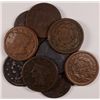 Image 1 : 10 PCS LARGE CENTS 1857 AND OLDER AVG CIRC