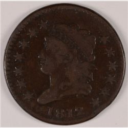 1812 LARGE CENT F/VF