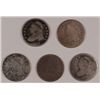 Image 1 : 5 LOW GRADE BUST DIMES
