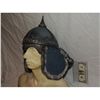 Image 2 : AVATAR ANCIENT MONGOLIAN NORTHERN WATER TRIBE WARRIOR SCREEN USED HELMET WITH FUR FLAPS 1