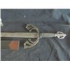 Image 2 : WIZARD DREAM SCREEN USED HERO LONG SWORD WITH LEATHER SHEATH ALL METAL NO RESERVE!