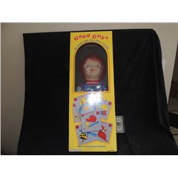 CHILD'S PLAY CHUCKY SCREEN USED GOOD GUY DOLL WINDOW BOX WITH INSERT BEST CONDITION IN EXISTENCE