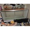 Image 1 : LIGHTED JEWELRY STORE DISPLAY CASE WITH GLASS SHELVES AND REAR SLIDING DOORS