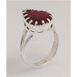 RUBY CORRUNDUM 19.30CTW UNIQUE DESIGN .925 RING