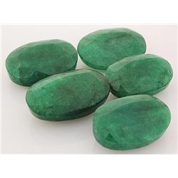 166.18ctw Faceted Loose Emerald Beryl Gemstone Lot of 5