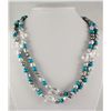 Image 2 : 750.00CTW FASHION PEARL & TURQUOISE NECKLACE