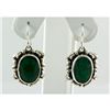 Image 1 : 39ctw Natural Emerald Silver Oval Earring