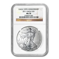 2011 (S) Silver Eagle NGC MS-70 San Francisco Golden Gate Bridge