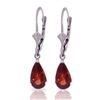 Image 1 : 14K WG 2.45ct PEAR GARNET LEVERBACK EARRING