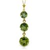 Image 1 : 14k YG 1.95ct,1.05ct & 0.60ct Graduated Peridot Necklace