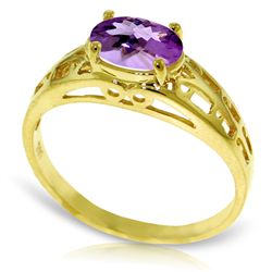 14k YG 1.15ct Amethyst Filigree Ring