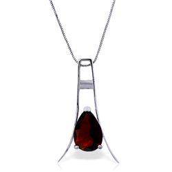 14k Solid Gold 1.50ct Garnet Necklace