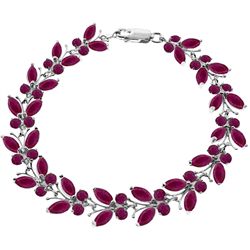 14k 11.80gr Solid Gold Ruby Butterfly Bracelet