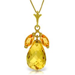 14k Yellow Gold Citrine Necklace