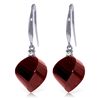 Image 1 : 14K White Gold 30.5ct Ruby & Diamond Fish HookEarring