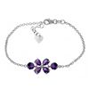 Image 1 : 14K WG 2.15ct PEAR & ROUND AMETHYST BRACELET
