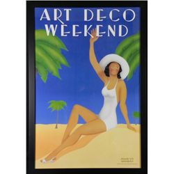 Art Deco Weekend Poster by Woody Vondracek, Framed