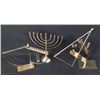 Image 2 : 5 Chanukah Menorahs: Old, Traditional, Modern, 14K GP