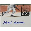 Image 2 : Hank Aaron 755 Signed Print w/ Babe Ruth Hirsh -Framed