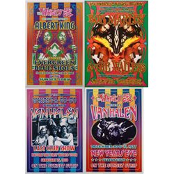 4 Heavy Concert Repro Posters Van Valen Bob Marley