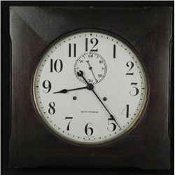 1910 ERA SETH THOMAS 30 DAY SQUARE GALLERY WALL CLOCK