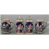 Image 1 : 4 GERMAN BEER MUGS WITH COLORGUL SCENES-