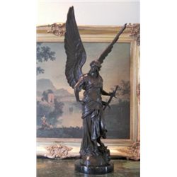 Enormous Bronze Sculpture Aurora Winged Victory God