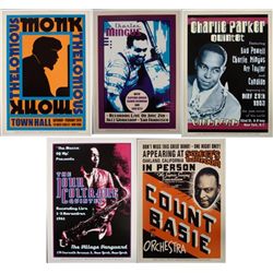 5 Famous Jazz Concert Repro Posters Basie Monk Coltrane