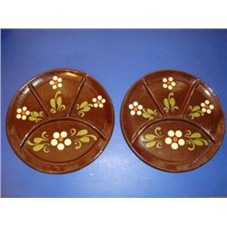 Pair of French old plates from Alsace