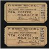 Image 1 : 2 Jamestown Exposition Firmin Michel Food Tickets 1909