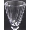 Image 2 : Heavy Crystal Vase w/Subtle Twist Pattern Octagonal Top