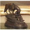 Image 2 : Attractive Bronze Sculpture Cowboy and Horse