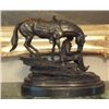 Image 5 : Attractive Bronze Sculpture Cowboy and Horse