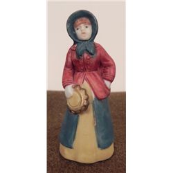 NAZI ART WORK PORCELAIN GIRL STREET SINGER W/TAMBOURINE