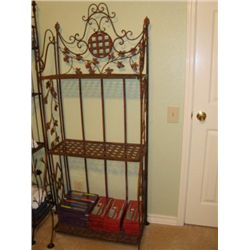 Large French iron baker's rack with 3 shelves