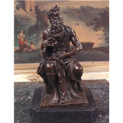 Exquisite Bronze Sculpture Michaelangelo's Moses