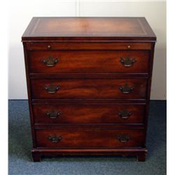 Antique Wood Buffet / Dresser / Desk with Leather Top