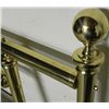 Image 7 : Antique Brass Queen Size Bed Frame w/Globe Finials