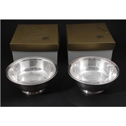 2 Gumps Gorham Silver Plated Bowls -In Orig Boxes