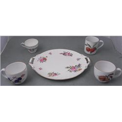 5 Pc Teacup, Coffee Mug, Plate English Bone China