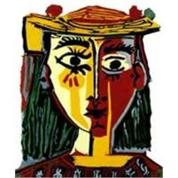 Bust of A Woman By Picasso Giclee Numbered 20x26 Canvas