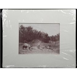 Large Antique Albumen Photograph Children Playing -1890